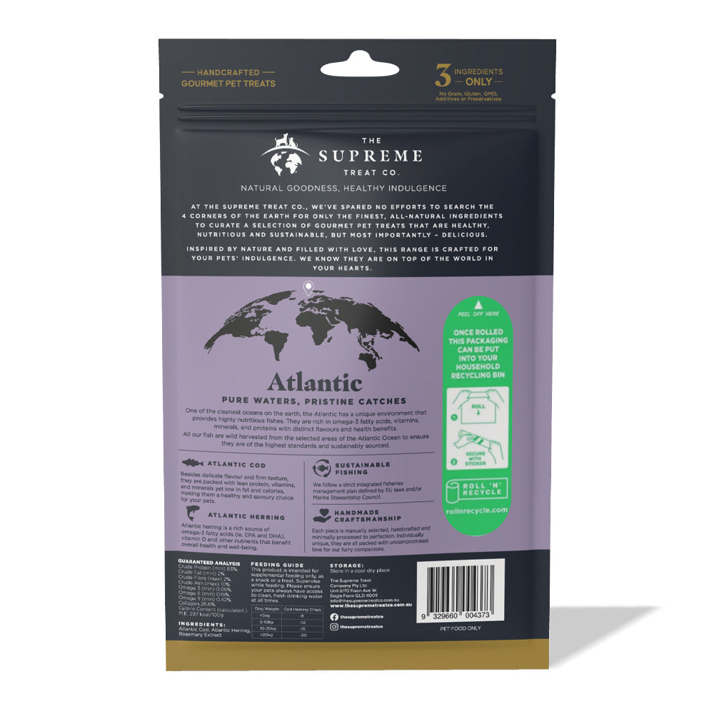 The Supreme Treat Co Cod and Herring Chips 80g
