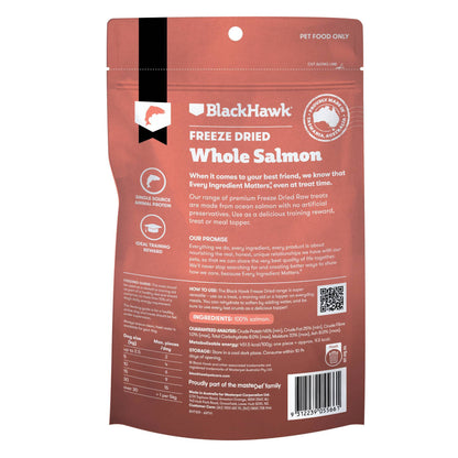 Black Hawk Adult Dog Freeze Dried Treats All Breeds Whole Salmon 45g
