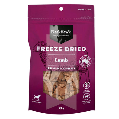 Black Hawk Adult Dog Freeze Dried Treats All Breeds Lamb 50g