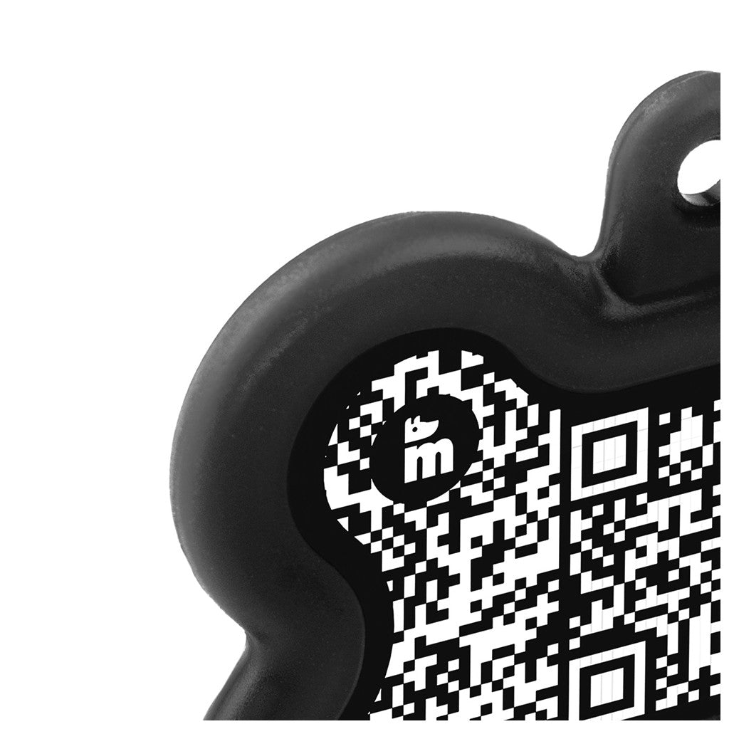 My Family QR Code Hushtag Bone Black and Black