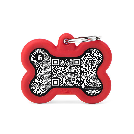 My Family QR Code Hushtag Bone Black and Red