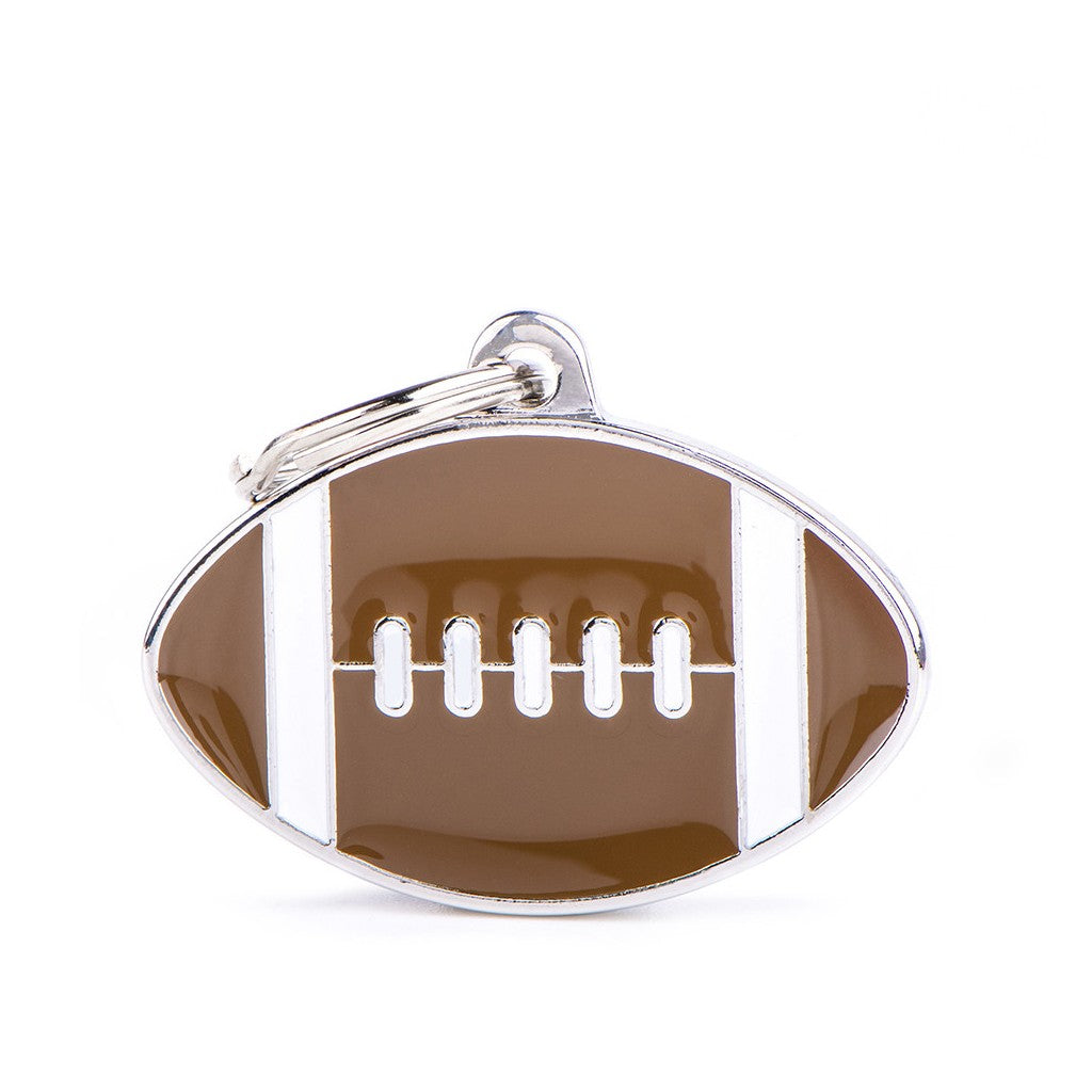 My Family Charm American Football ID Tag