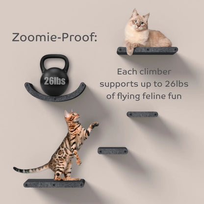 Pryde Set of 4 Charcoal Cat Climbers