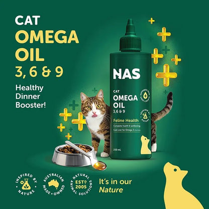 Natural Animal Solutions Omega 3, 6 & 9 Oil for Cats 200ml