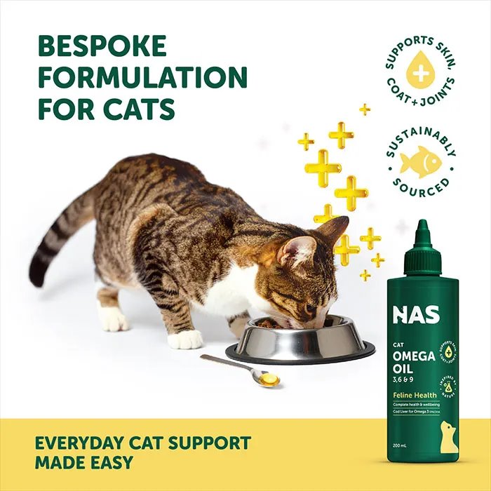 Natural Animal Solutions Omega 3, 6 & 9 Oil for Cats 200ml