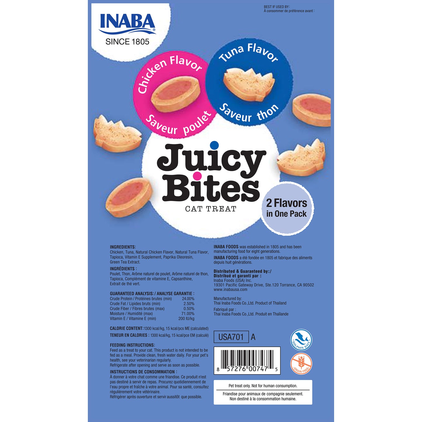 Inaba Juicy Bites Tuna & Chicken 3pk
