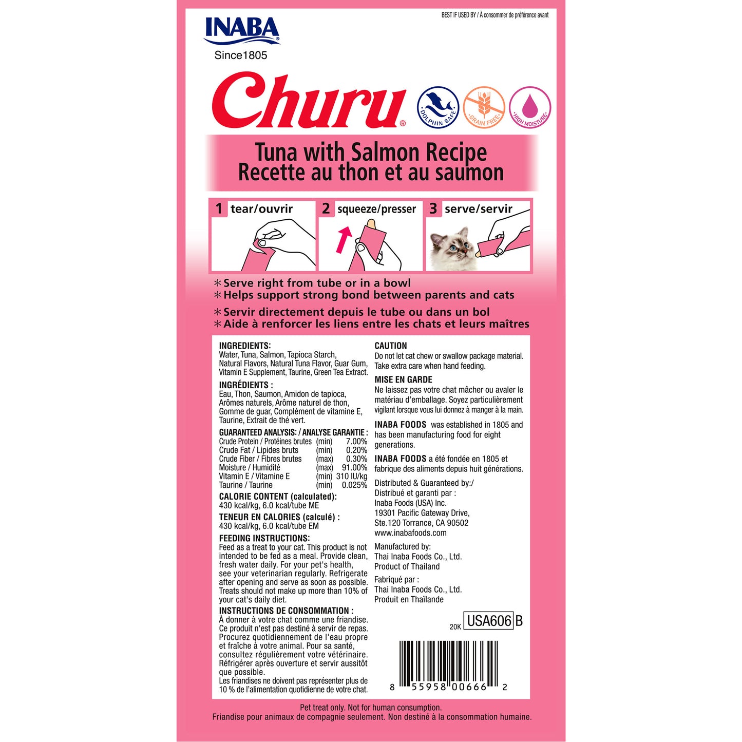 Inaba Churu Tuna with Salmon Cat Treat 56g