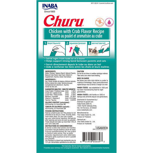 Inaba Churu Chicken with Crab Cat Treat 56g