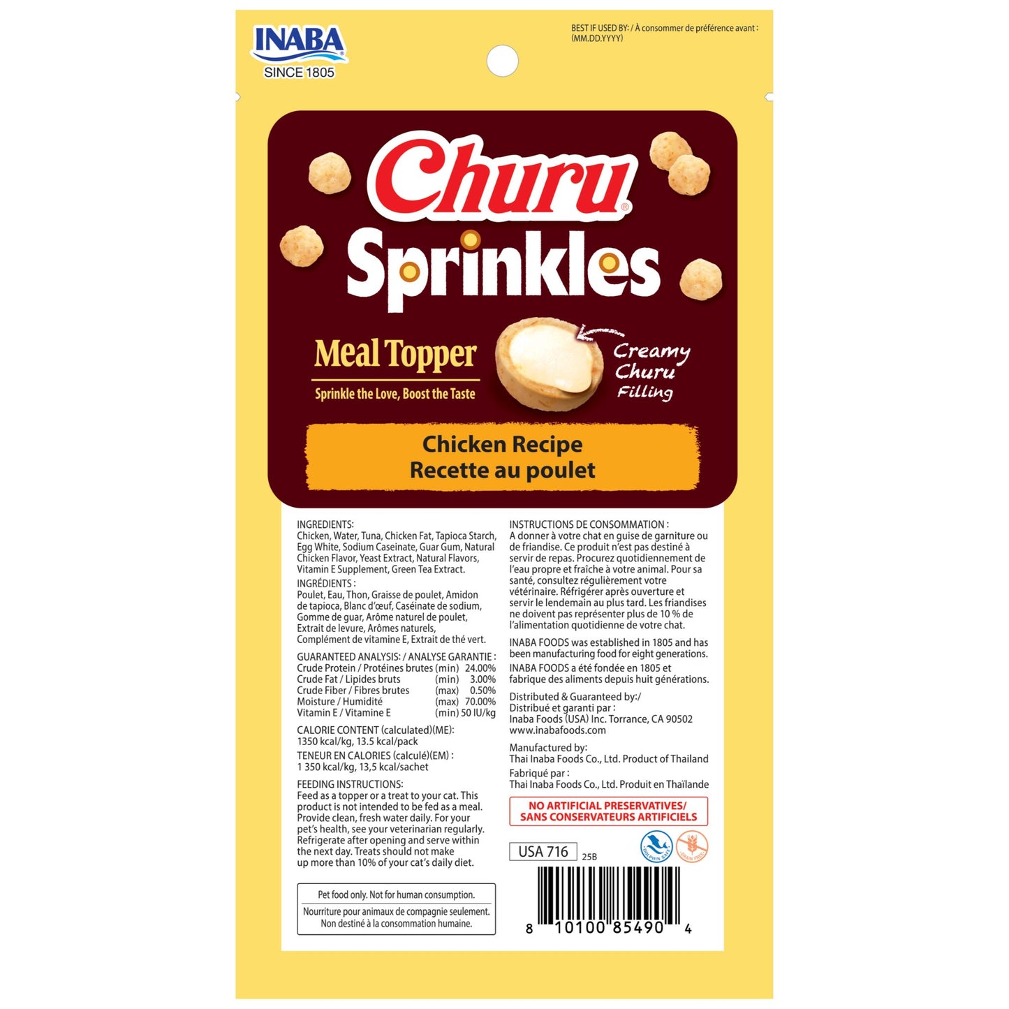 Inaba Churu Sprinkles Chicken Recipe 3pk