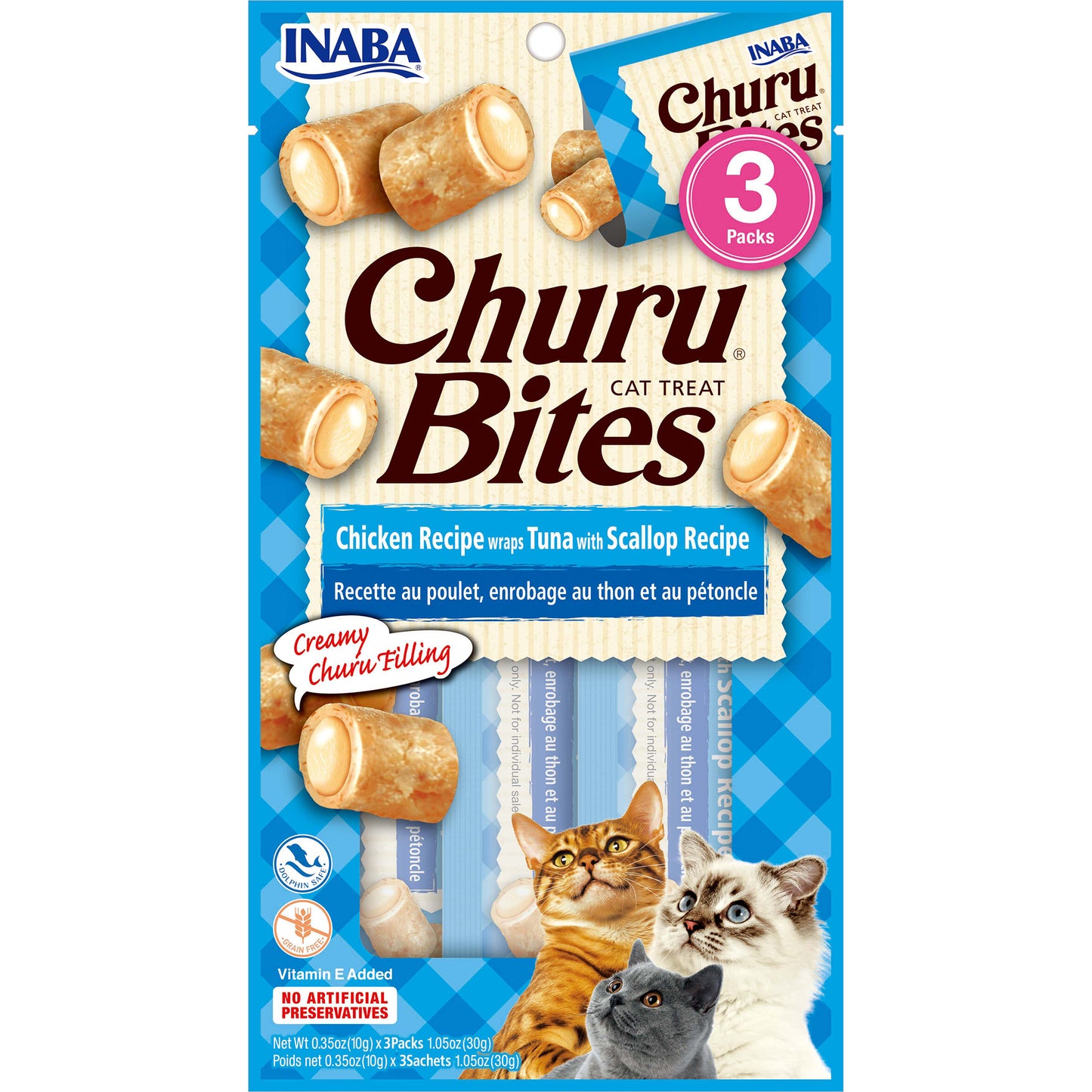 Inaba Churu Bites Tuna with Scallop Recipe 3pk