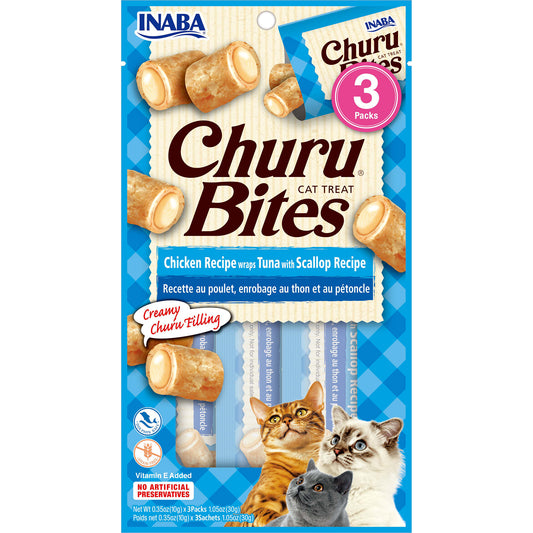 Inaba Churu Bites Tuna with Scallop Recipe 3pk