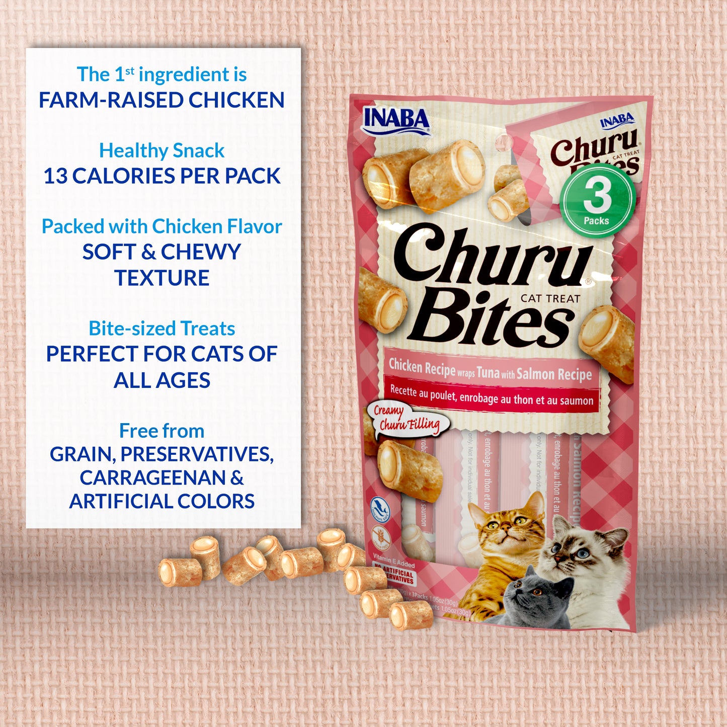 Inaba Churu Bites Chicken Tuna Recipe 3pk