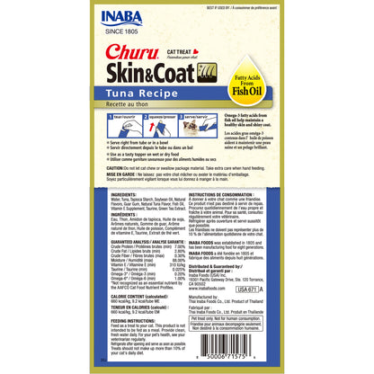 Inaba Churu Skin & Coat Tuna Recipe 4pk