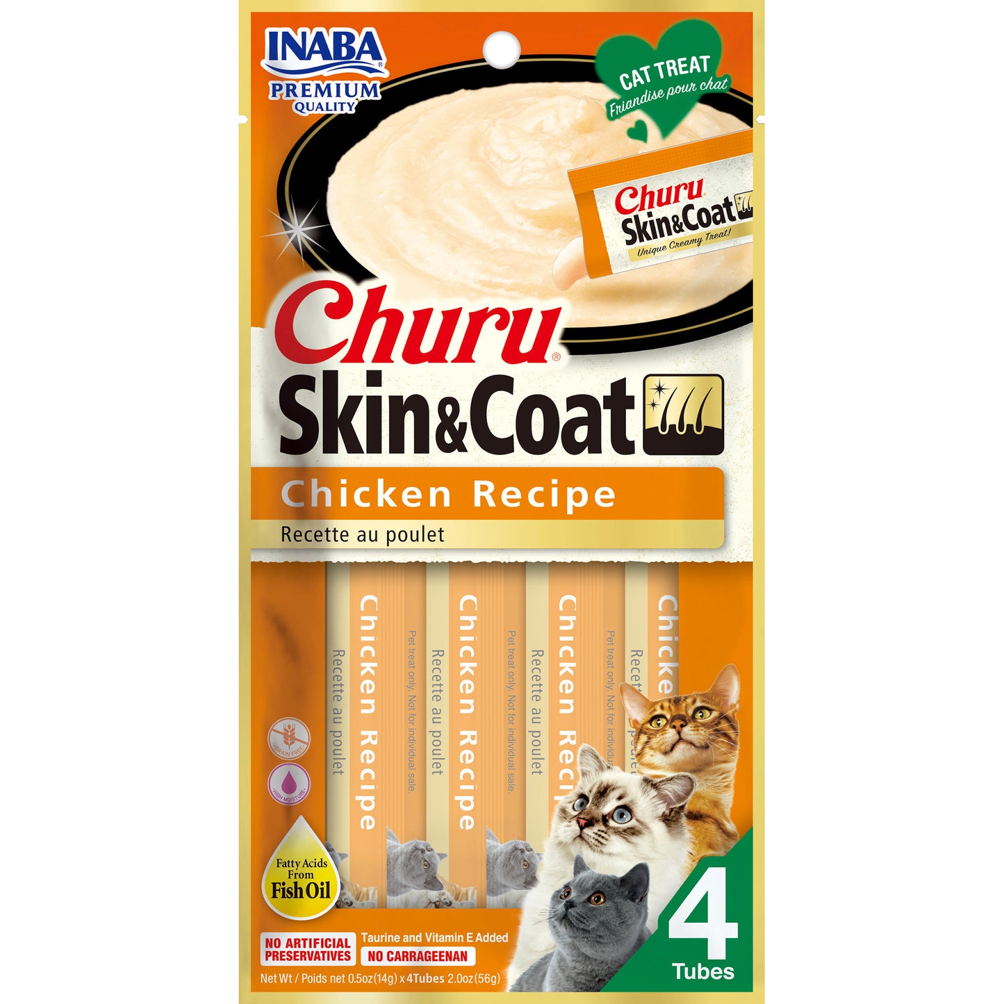 Inaba Churu Skin & Coat Chicken Recipe 4pk
