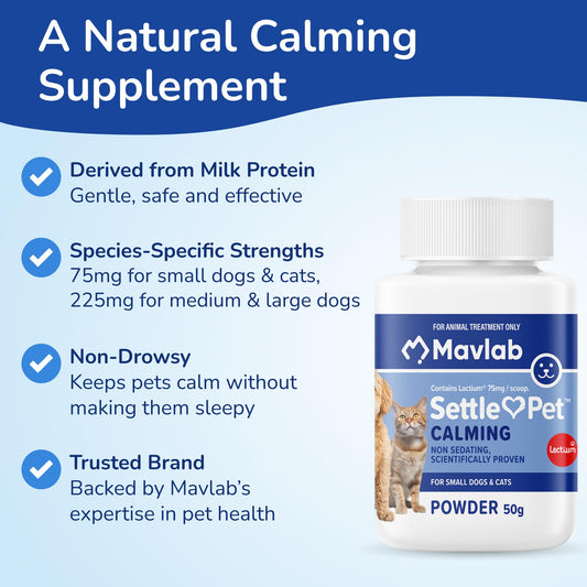 Mavlab SettlePet Calming Lactium Powder 50g