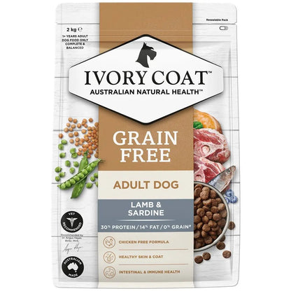 Ivory Coat Grain Free Adult All Breeds Dry Dog Food Lamb & Sardine