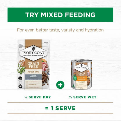 Ivory Coat Grain Free Adult All Breeds Dry Dog Food Lamb & Sardine