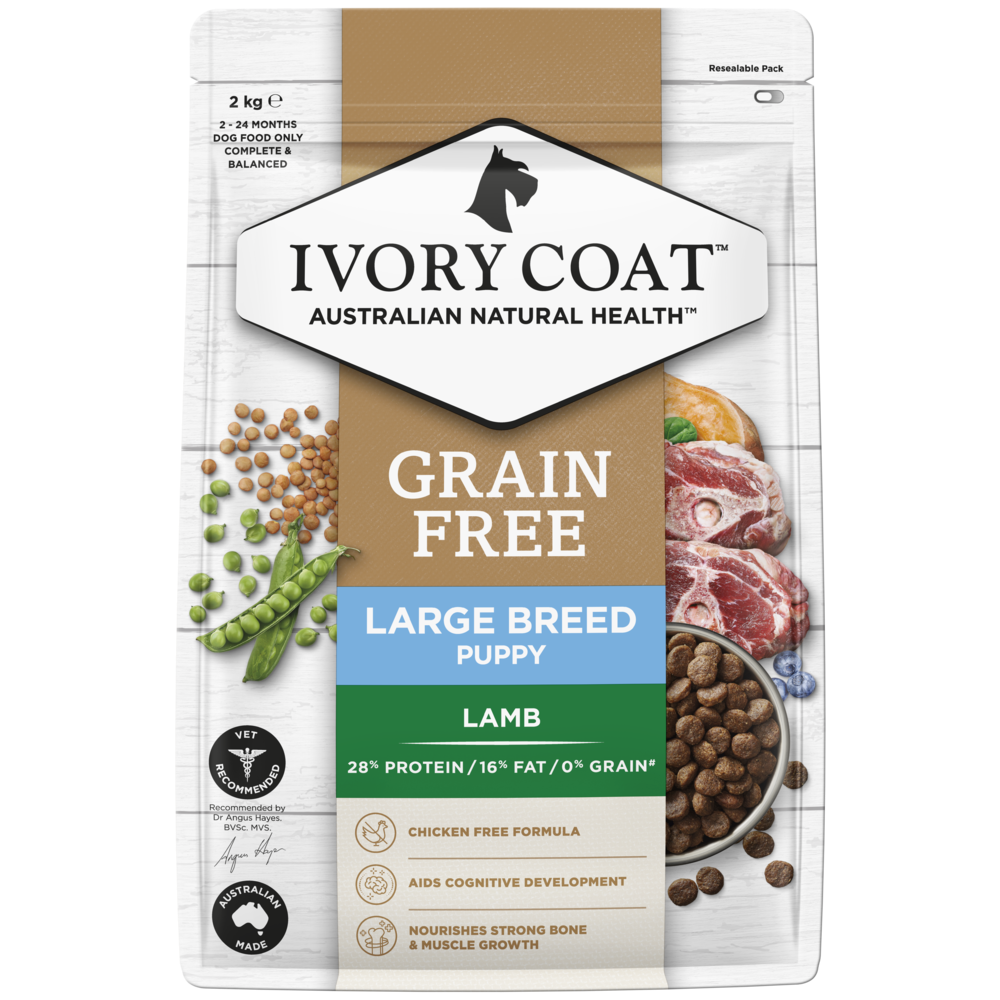 Ivory Coat Grain Free Puppy Large Breed Dry Dog Food Lamb