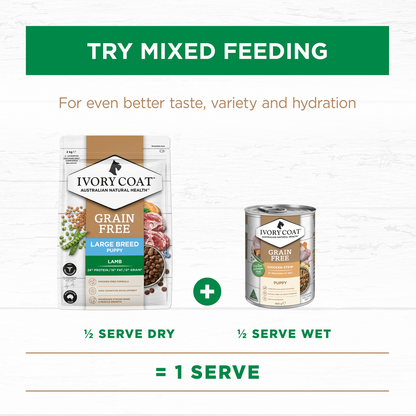 Ivory Coat Grain Free Puppy Large Breed Dry Dog Food Lamb