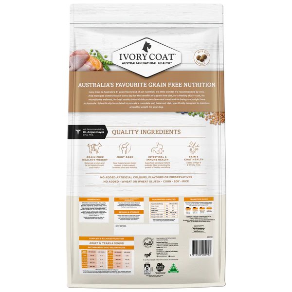 Ivory Coat Grain Free Adult Healthy Weight Dry Dog Food Chicken