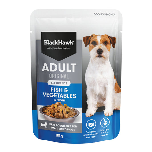 Black Hawk Original Adult Small Breeds Fish & Vegetables in Broth Wet Dog Food