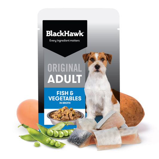 Black Hawk Original Adult Small Breeds Fish & Vegetables in Broth Wet Dog Food