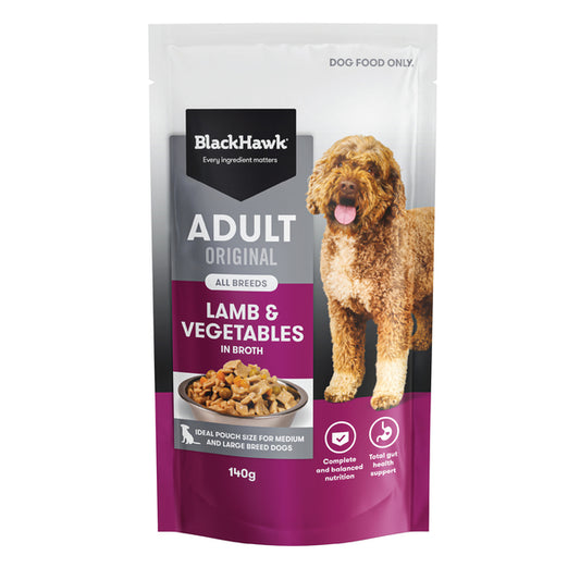 Black Hawk Original Adult Medium to Large Breeds Lamb & Vegetables in Broth Wet Dog Food
