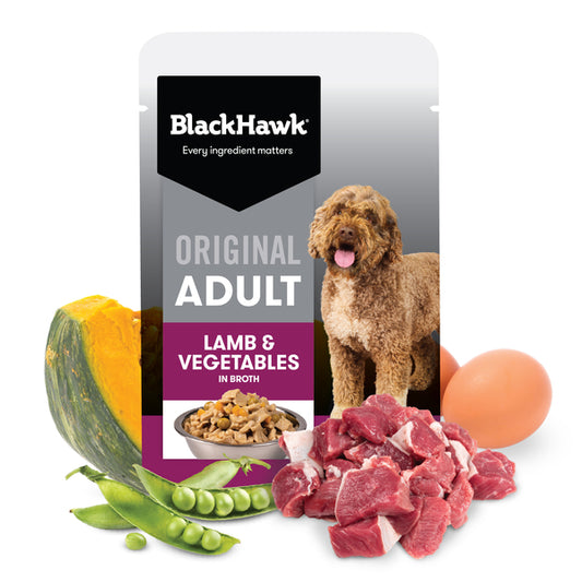 Black Hawk Original Adult Medium to Large Breeds Lamb & Vegetables in Broth Wet Dog Food