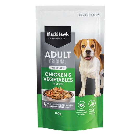 Black Hawk Original Adult Medium to Large Breeds Chicken & Vegetables in Broth Wet Dog Food