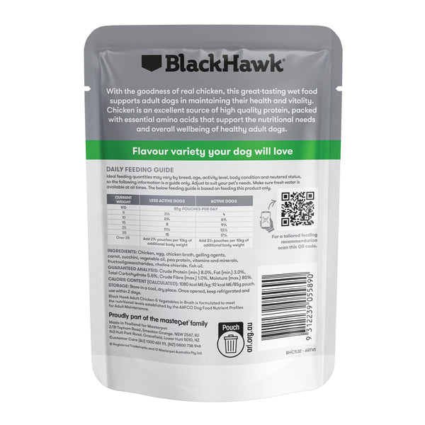 Black Hawk Original Adult Small Breeds Chicken & Vegetables in Broth Wet Dog Food