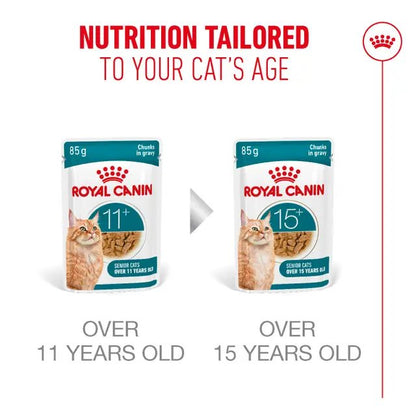 Royal Canin Ageing 11+ Cat Wet Food Pouches in Gravy