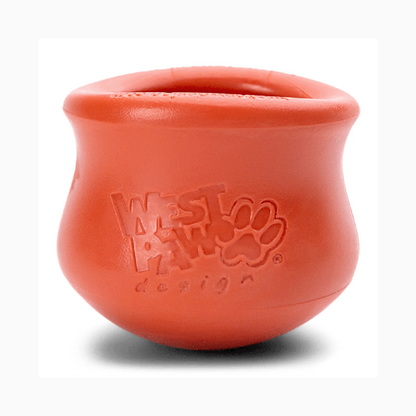 West Paw Toppl Treat Dispensing Wobbling Dog Toy & Food Bowl Cardinal
