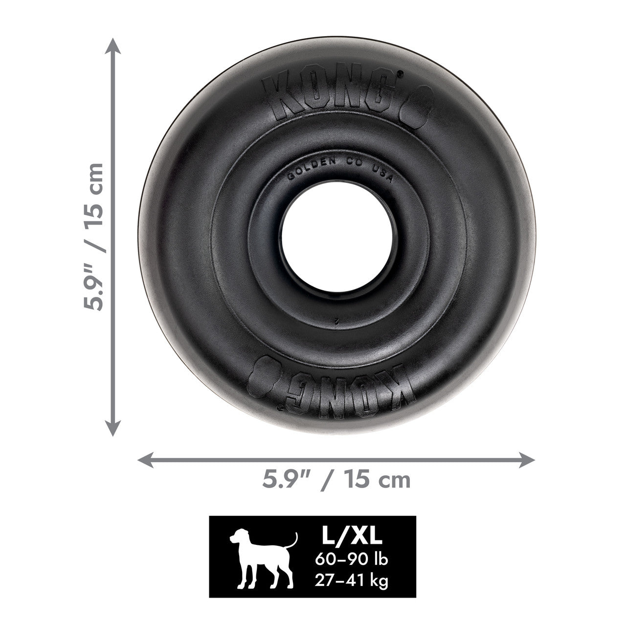 KONG Extreme Donut Rubber Dog Toy