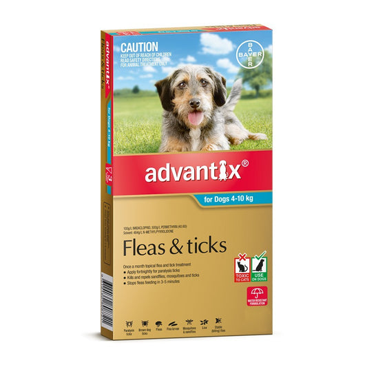 Advantix Medium Dog 4-10KG Blue