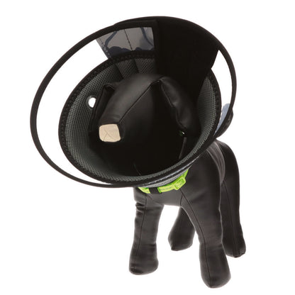 Zeez Padded Adjustable Recovery Cone Grey/Clear