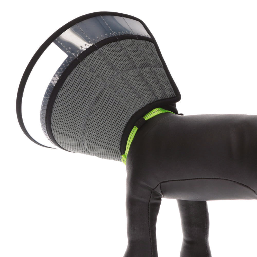 Zeez Padded Adjustable Recovery Cone Grey/Clear