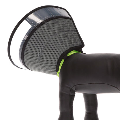 Zeez Padded Adjustable Recovery Cone Grey/Clear