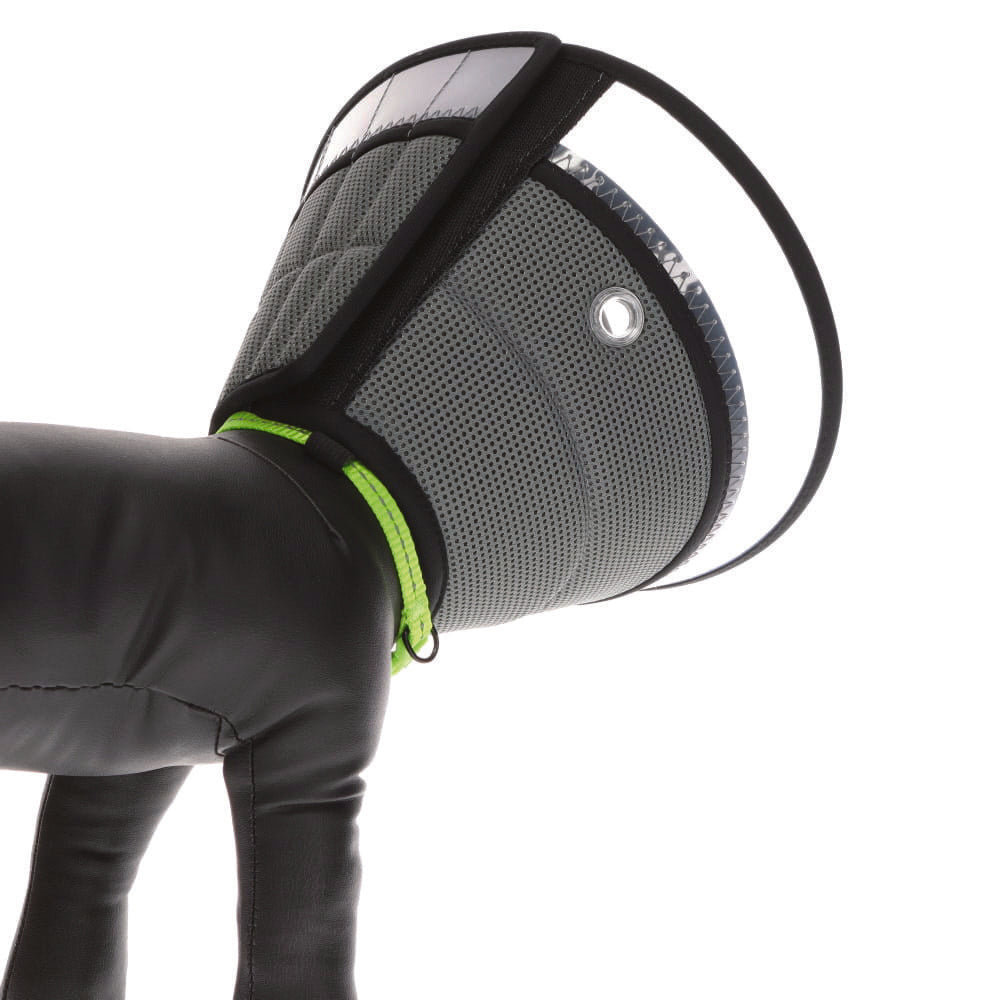 Zeez Padded Adjustable Recovery Cone Grey/Clear