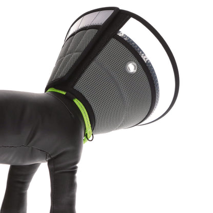 Zeez Padded Adjustable Recovery Cone Grey/Clear