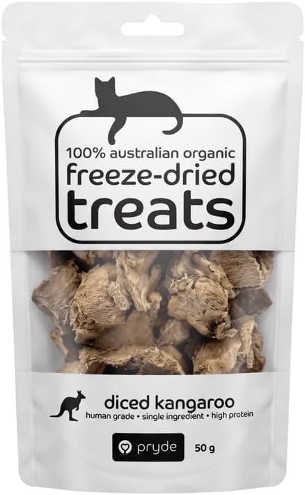 Pryde Freeze-Dried Cat Treats Diced Kangaroo 50g