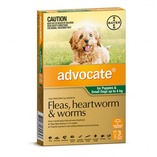 Advocate Dog Small Green Up To 4kg EXP11/25
