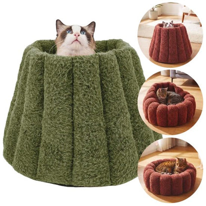 Cattitude Cat Volcano Bed 3-in-1 Moss
