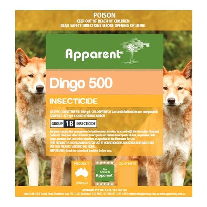 Apparent Dingo Insect & Grub Poison Chlorpyrifos 500