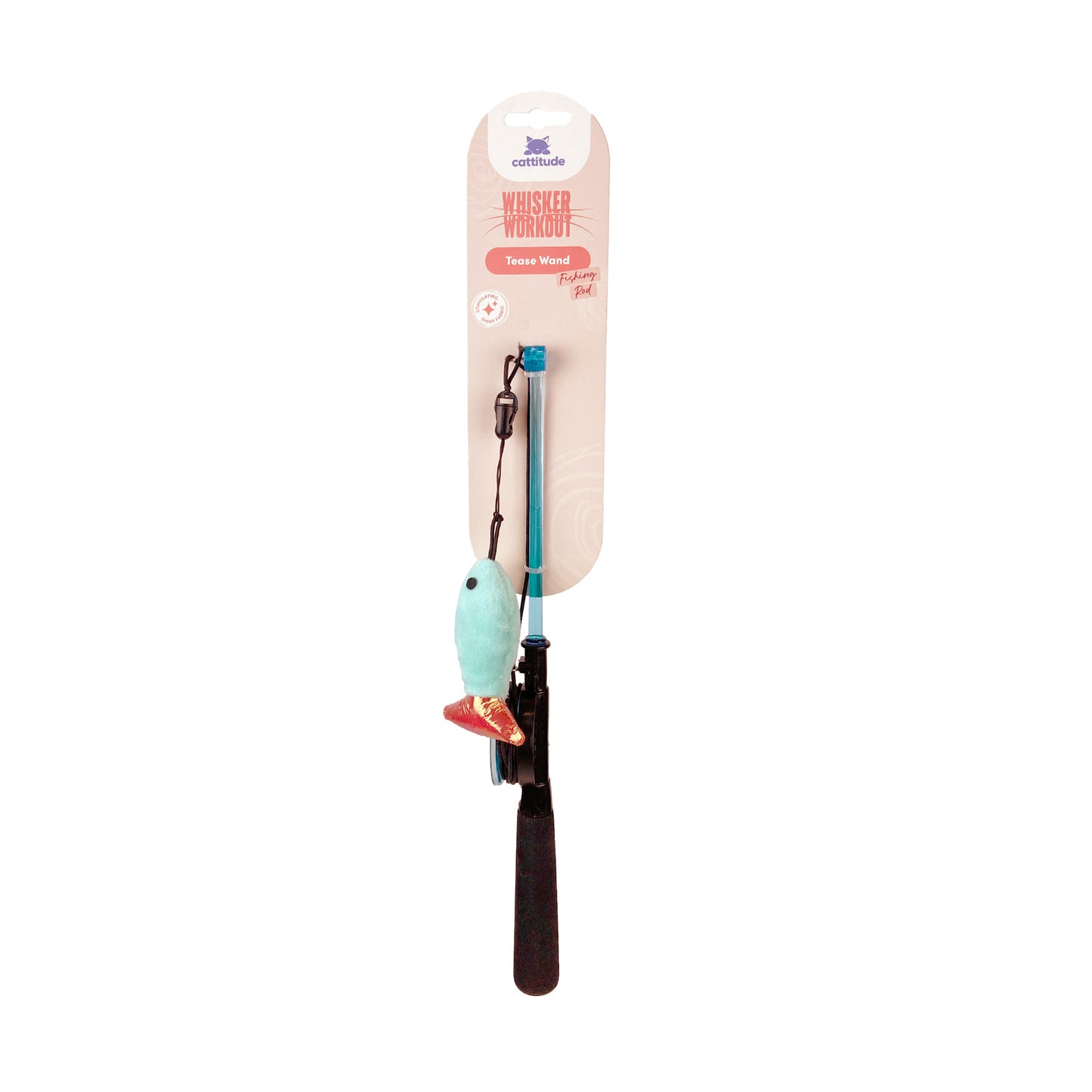 Cattitude Whisker Workout Fishing Rod Teaser Wand