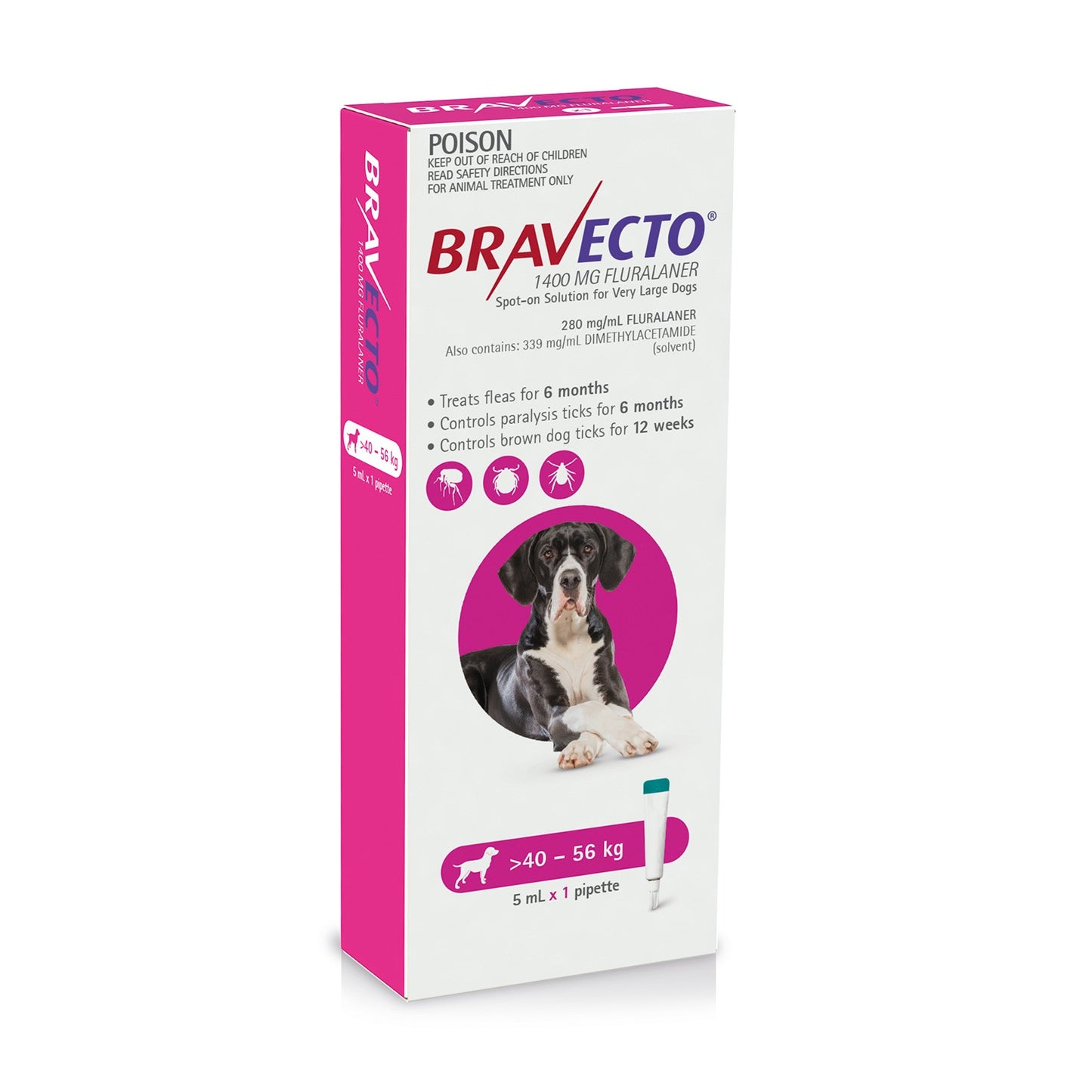 Bravecto Spot On Very Large Dog Purple 40-56kg