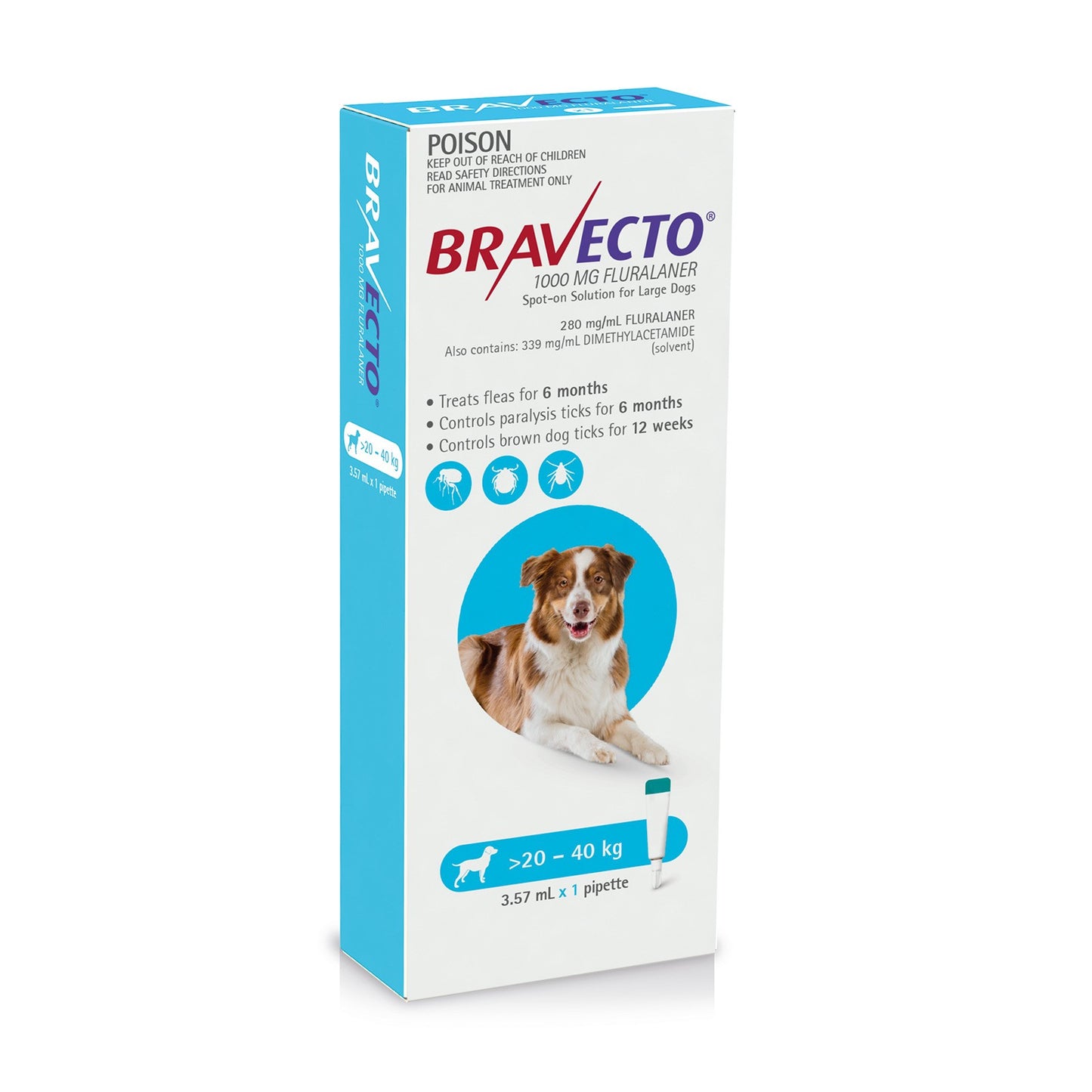 Bravecto Spot On Large Dog Blue 20-40kg