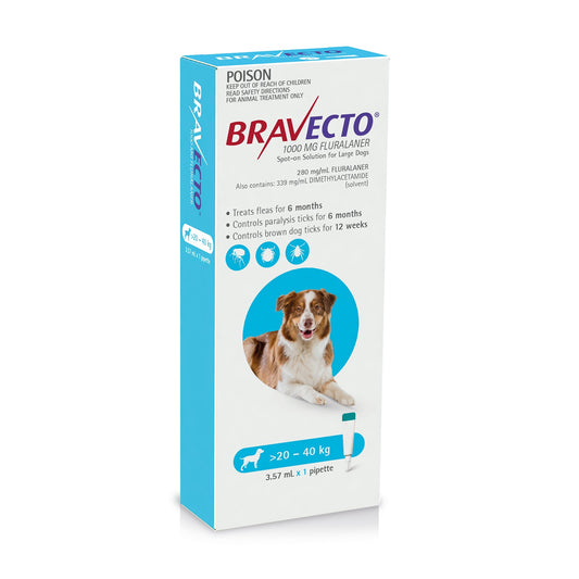 Bravecto Spot On Large Dog Blue 20-40kg