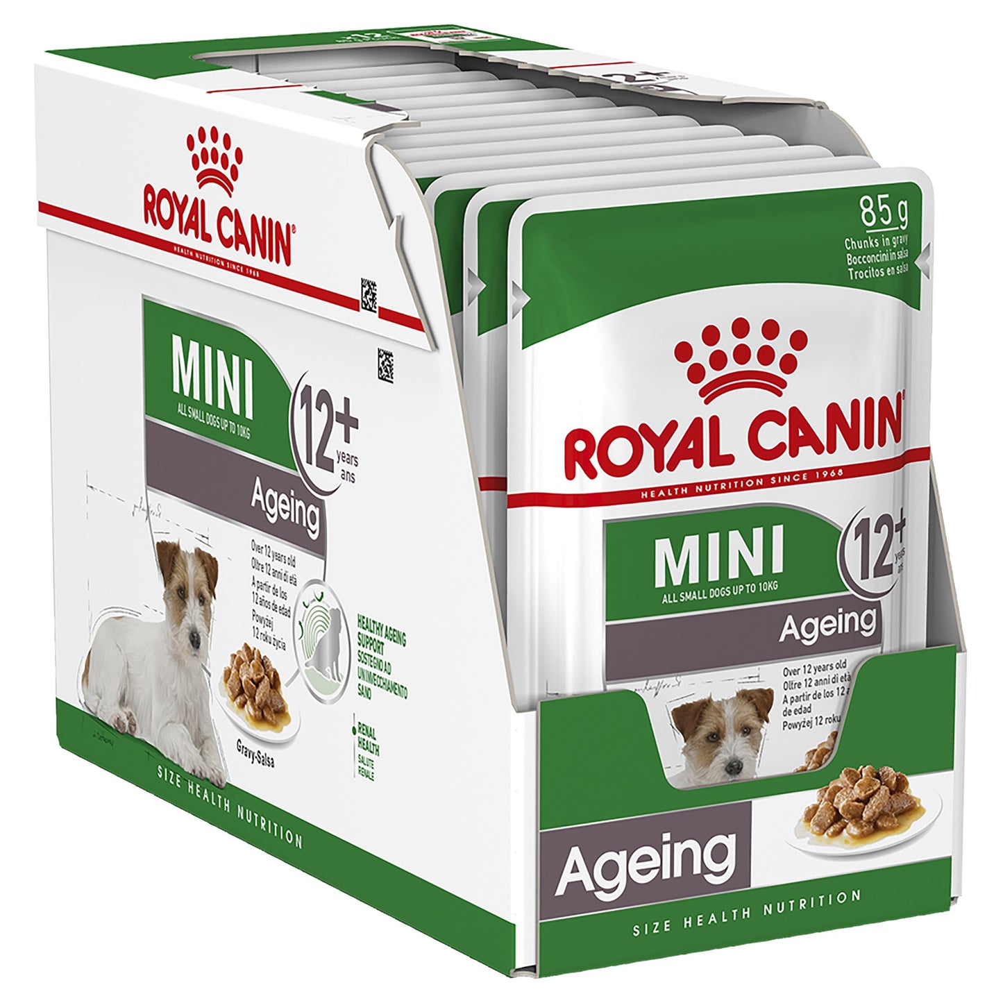 Royal Canin Mini Ageing 12+ Dog Wet Food Pouches in Gravy 85g x 10