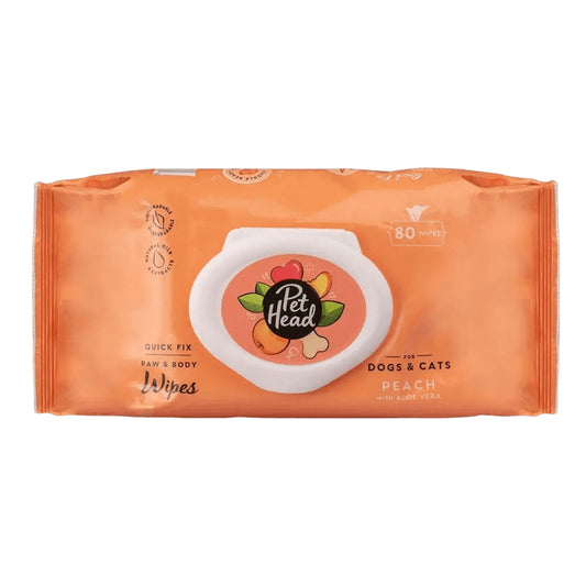 Pet Head Quick Fix Pet Wipes Peach Scented 100 pack