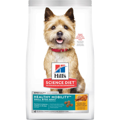 Hill's Science Diet Adult Healthy Mobility Small Bites Chicken Meal, Brown Rice & Barley Recipe Dry Dog Food